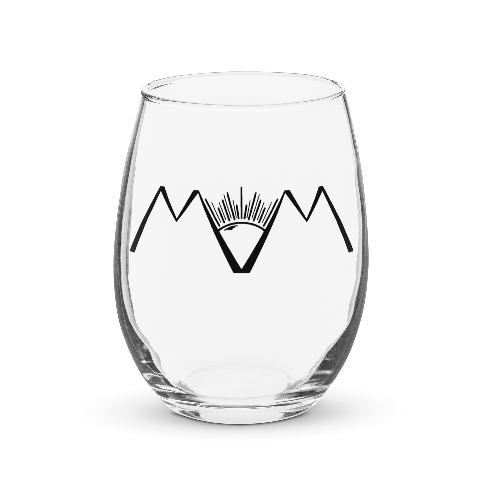 stemless wineglass mindset of mom glass