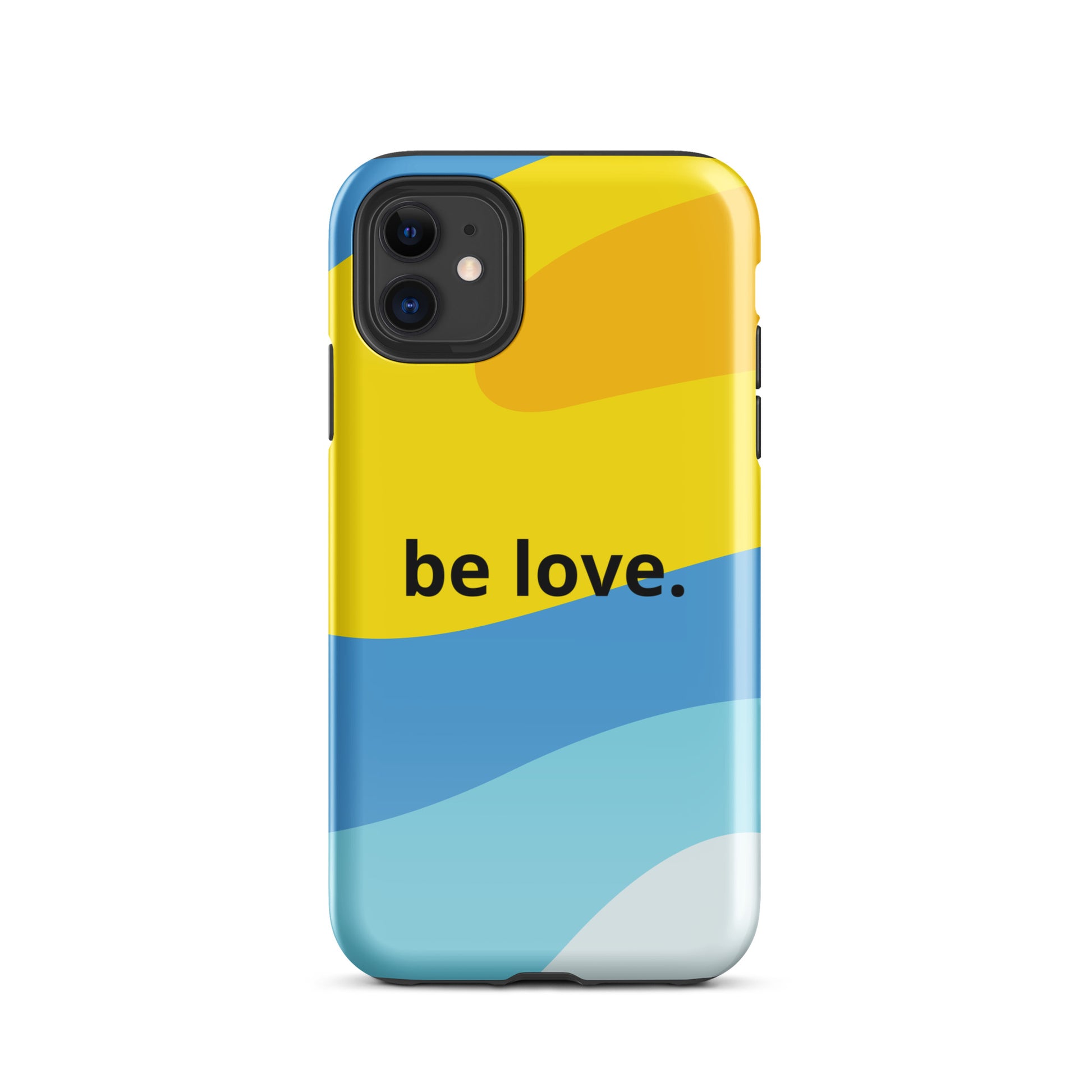 iphone glossy case stating be love. mindset of mom